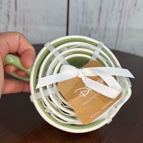 RAE DUNN X DISNEY TINKERBELL 4 piece set ceramic measuring cup Whimsical nwt - Picture 2 of 13